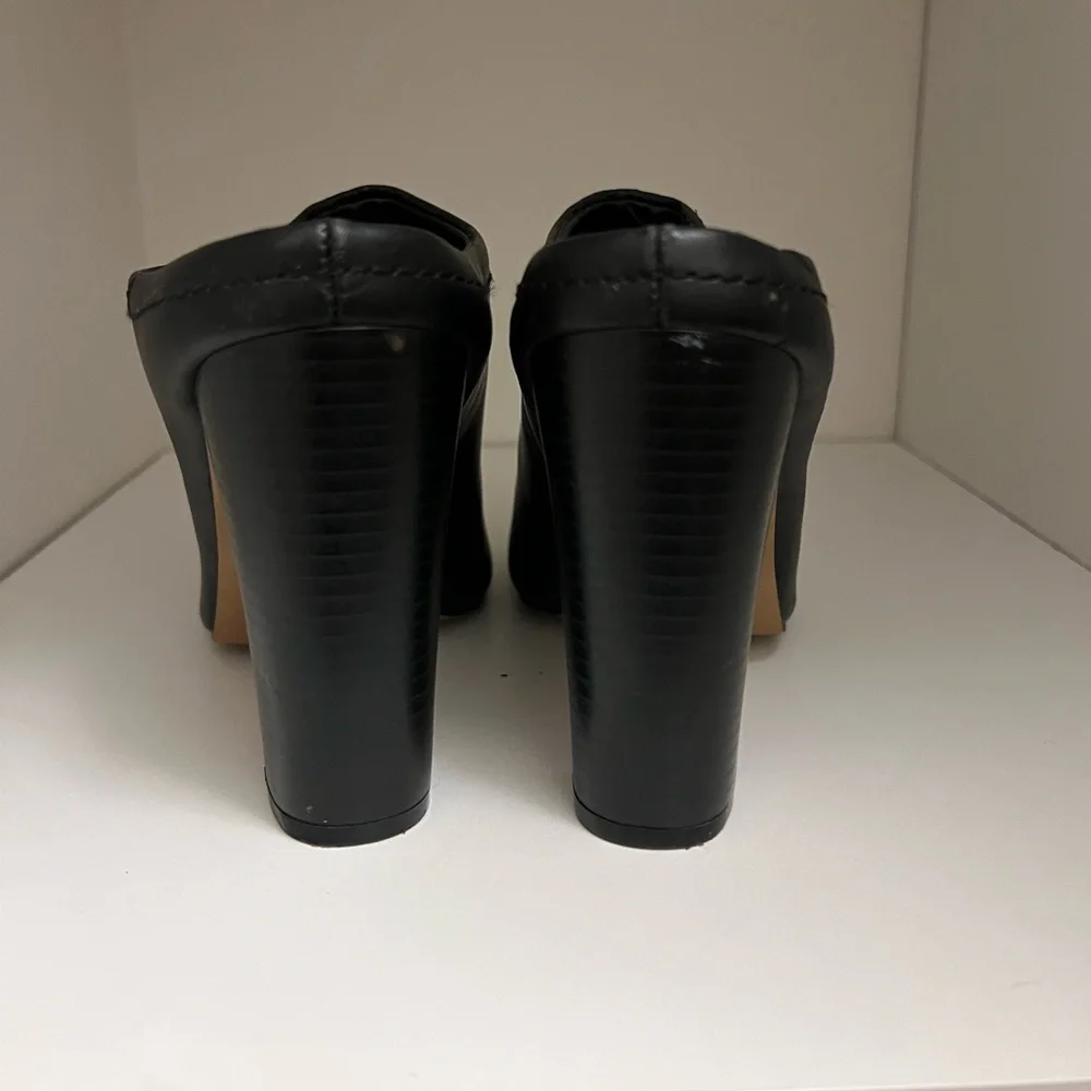 Black high heel open toe mules - Picture 3 of 7